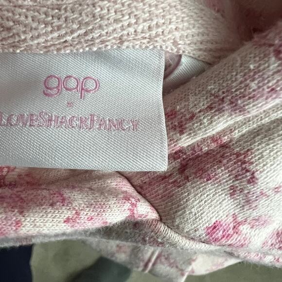 Gap Loveshackfancy Hoodie Sweatshirt Pink Floral Girls Size Small - Picture 10 of 12